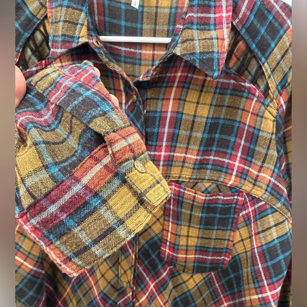 Free People Multicolor Plaid Shirt - Picture 7 of 11